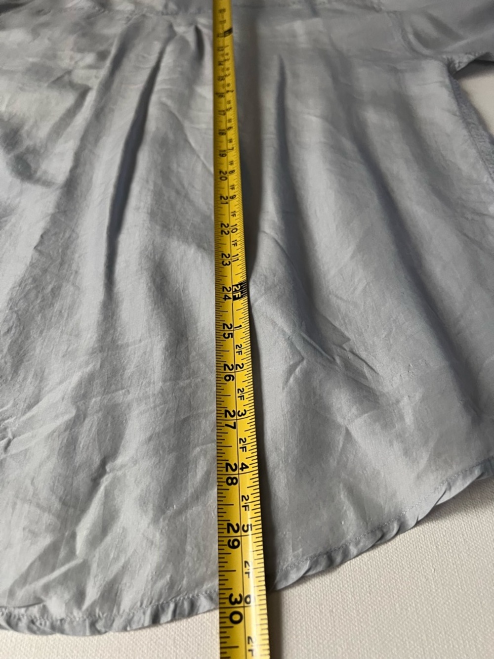 Express Light Gray Button-Front 100% Silk Women's… - image 8